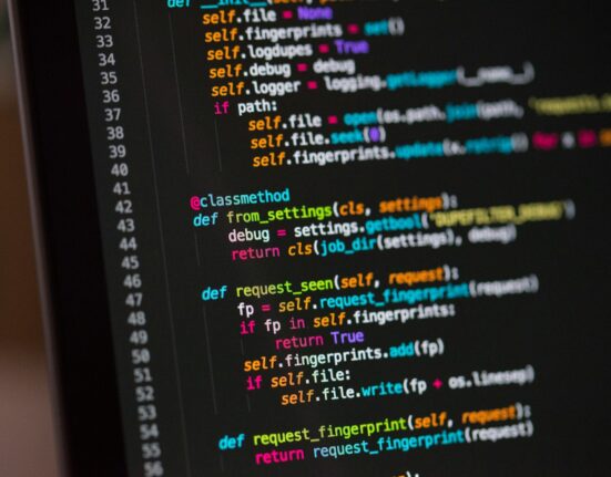 a computer screen with a bunch of code on it